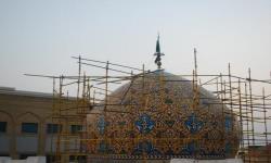 اتمام کاشی کاری گنبد مسجد امام حسین علیه السلام