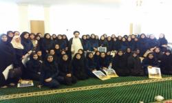 حضور دانش آموزان مجتمع آموزشی دخترانه توحید از مسجد امام حسین علیه السلام /دبی دهم اردیبهشت ماه 94