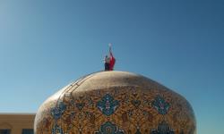 Mounting the Blessed on Imam Hussein (a.s)ٰٰٰٰ ٰs shrine Flag on dome of Imam Hussein (a.s) Mosque