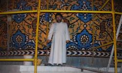اتمام کاشی کاری گنبد مسجد امام حسین علیه السلام